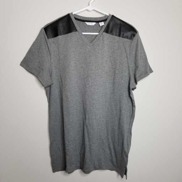 Calvin Klein Other - Calvin Klein faux leather tee Large NWT